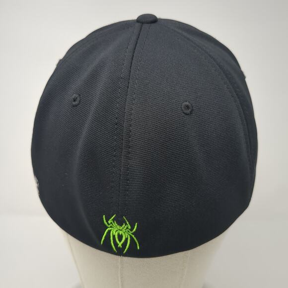 Spiderz Sin City Fitted Hat Black Medium Embroidered Flexfit Richardson - Picture 5 of 8